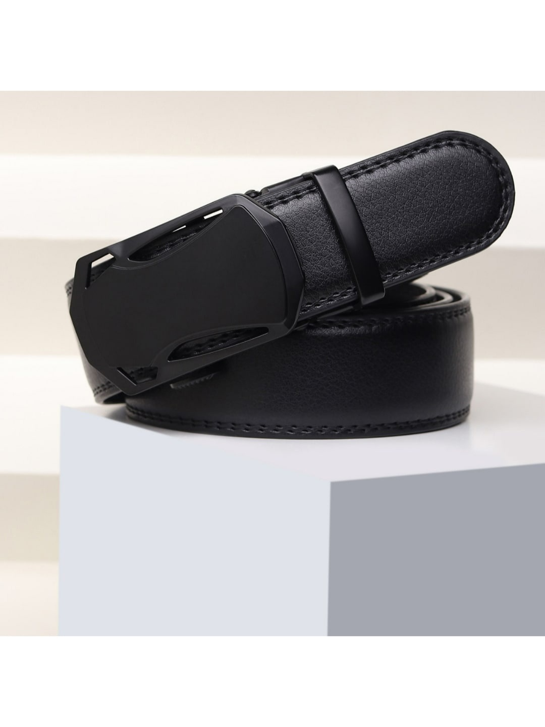 

Elite Crafts Men Black Leather Formal Belt
