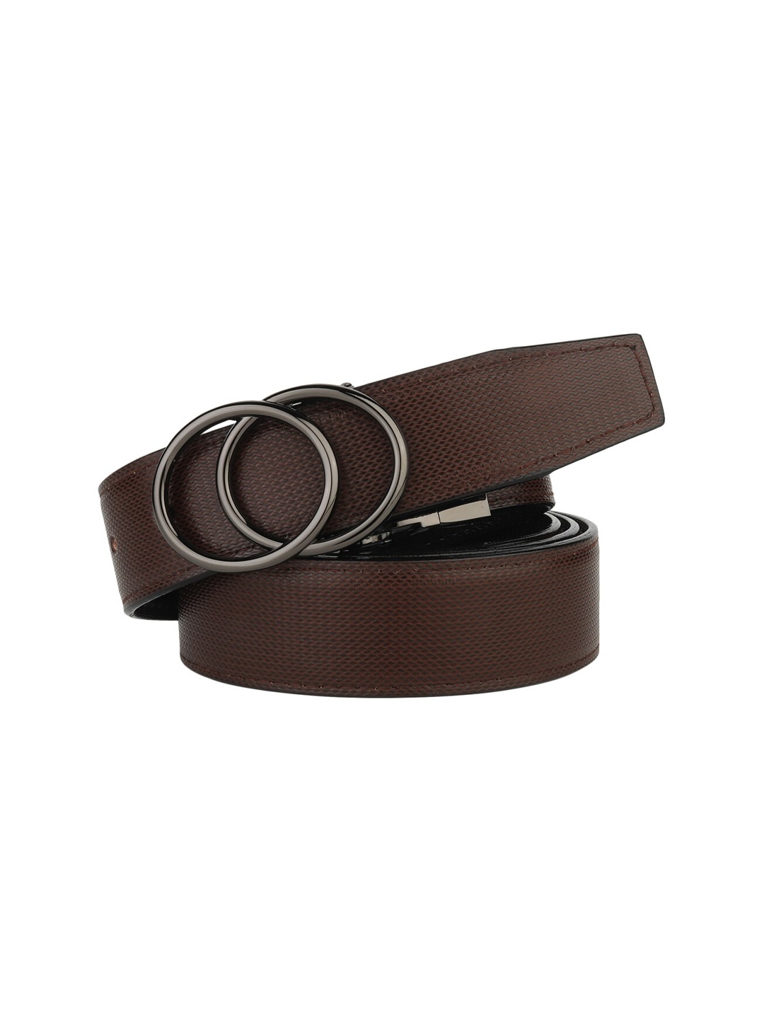 

Elite Crafts Men Brown Textured Leather Belt