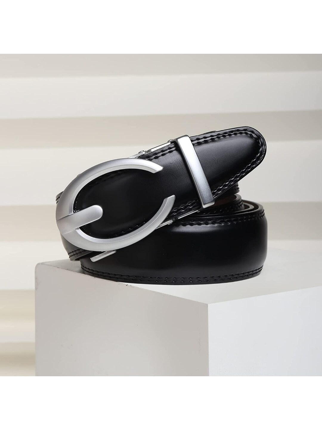 

Elite Crafts Men Black Leather Belt