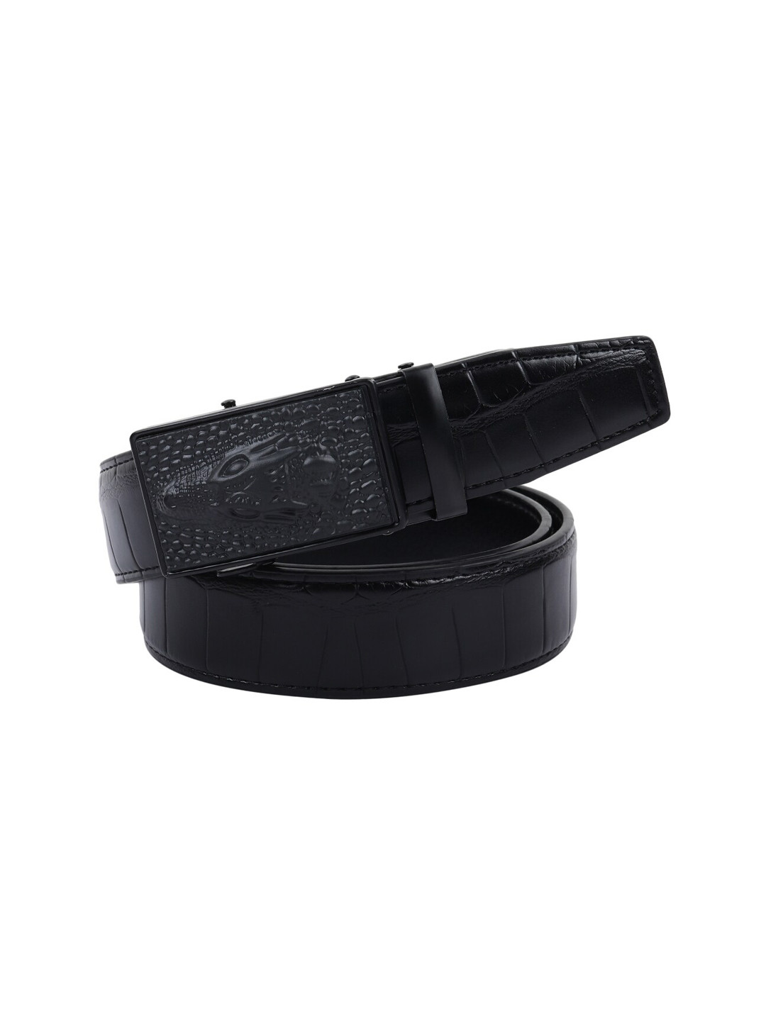 

Elite Crafts Men Black Textured Leather Formal Belt