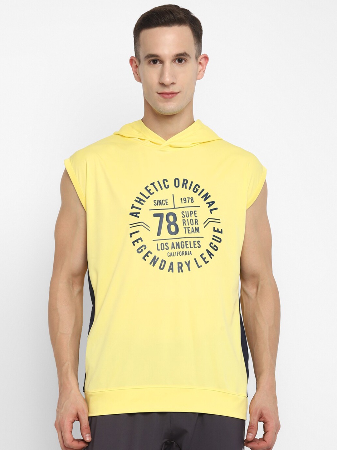 

OFF LIMITS Men Yellow Typography Printed T-shirt