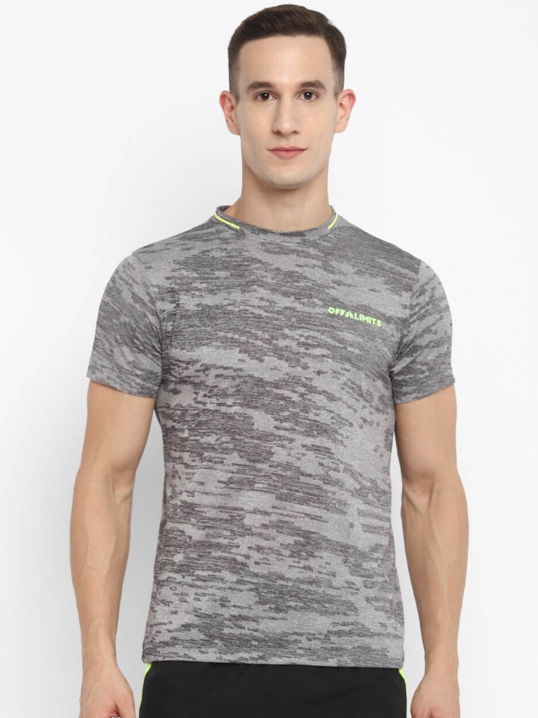 

OFF LIMITS Men Grey Printed T-shirt