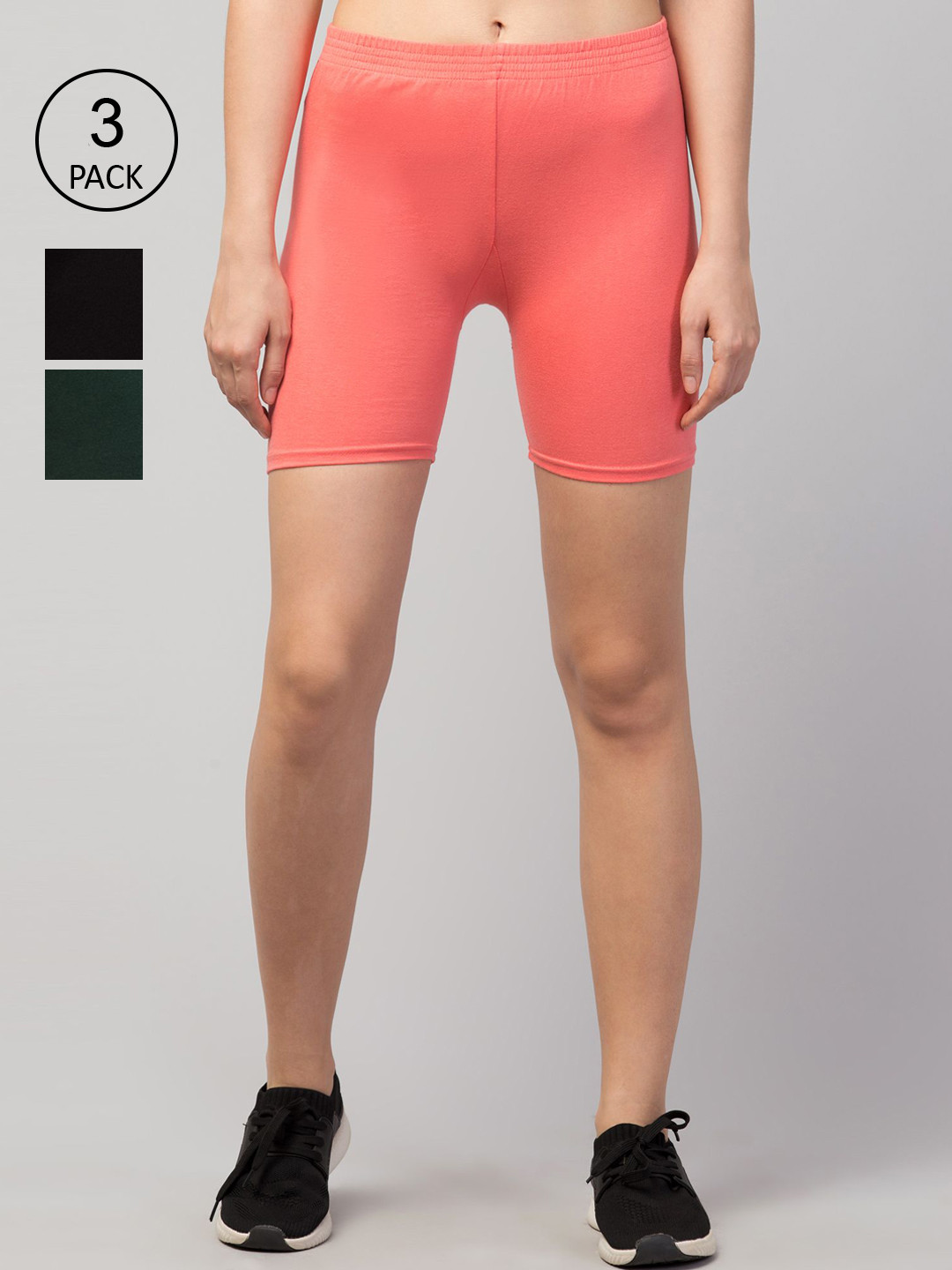 

Apraa & Parma Women Pink Ombre Slim Fit Cycling Sports Shorts