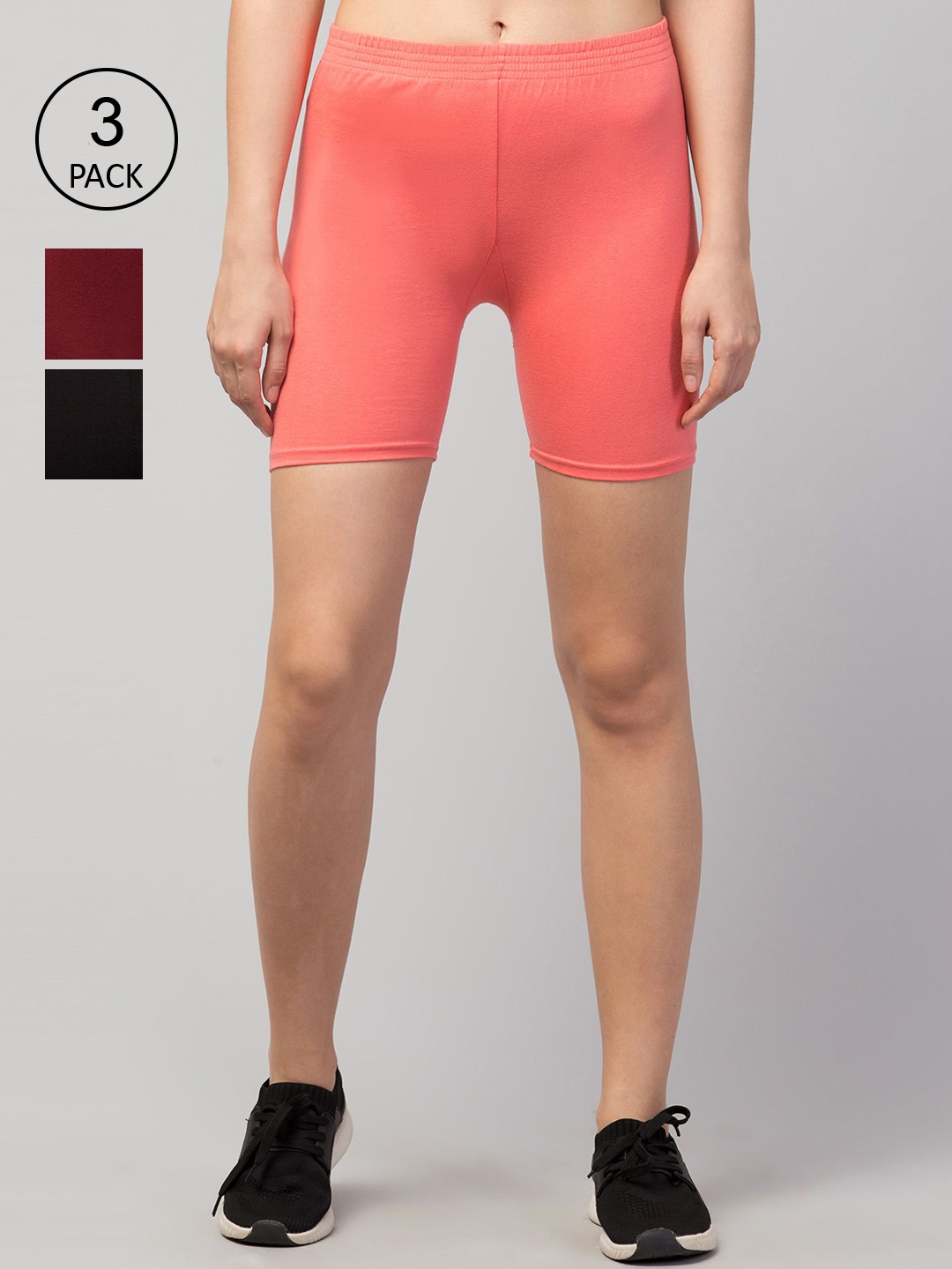 

Apraa & Parma Women Pink Ombre Slim Fit Cycling Sports Shorts