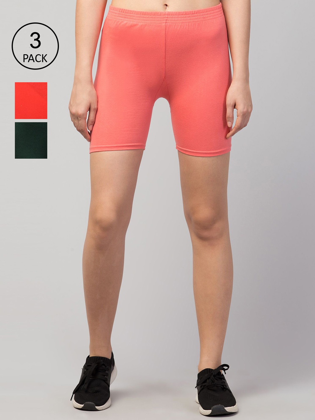 

Apraa & Parma Women Pink Ombre Slim Fit Cycling Sports Shorts