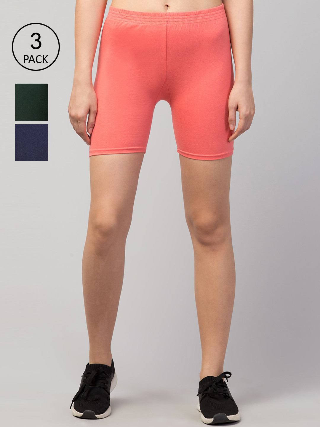 

Apraa & Parma Women Pink Ombre Slim Fit Cycling Sports Shorts