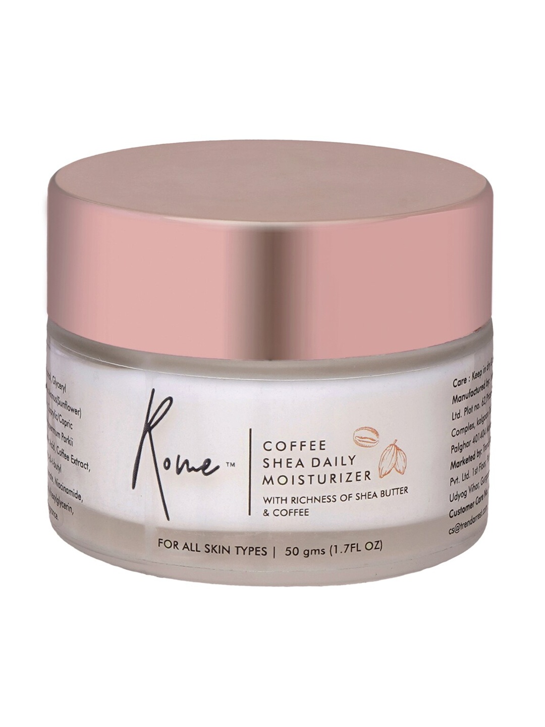 

Rome Coffee Shea Daily Moisturiser 50 g, White