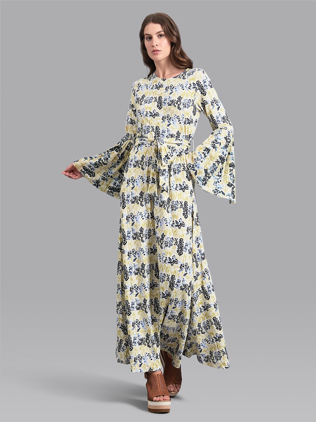

Beverly Hills Polo Club Off White Floral Maxi Dress