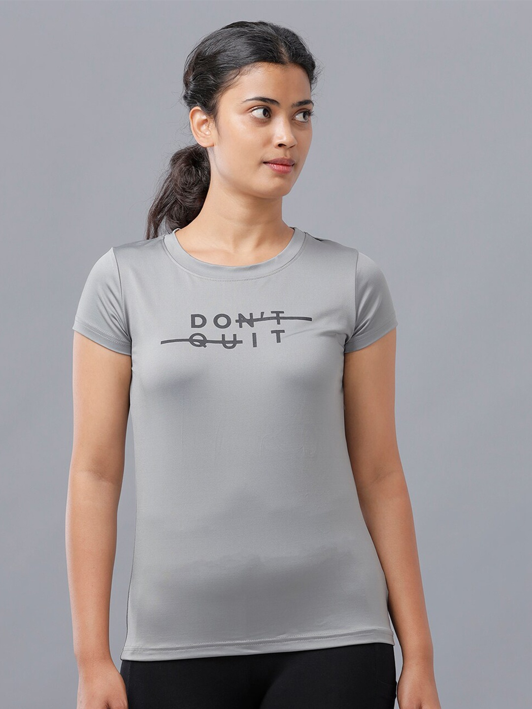 

De Moza Grey Print Top