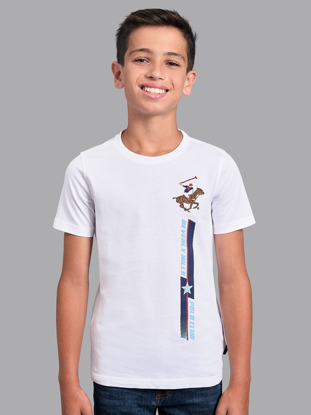 

Beverly Hills Polo Club Boys White Applique T-shirt