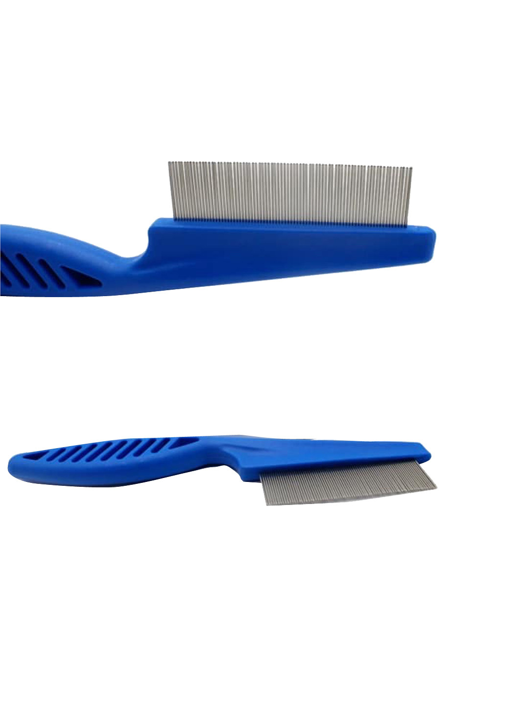 

Alexvyan Women Navy Blue Long Handle Metal Teeth Small Bristles Nit Comb