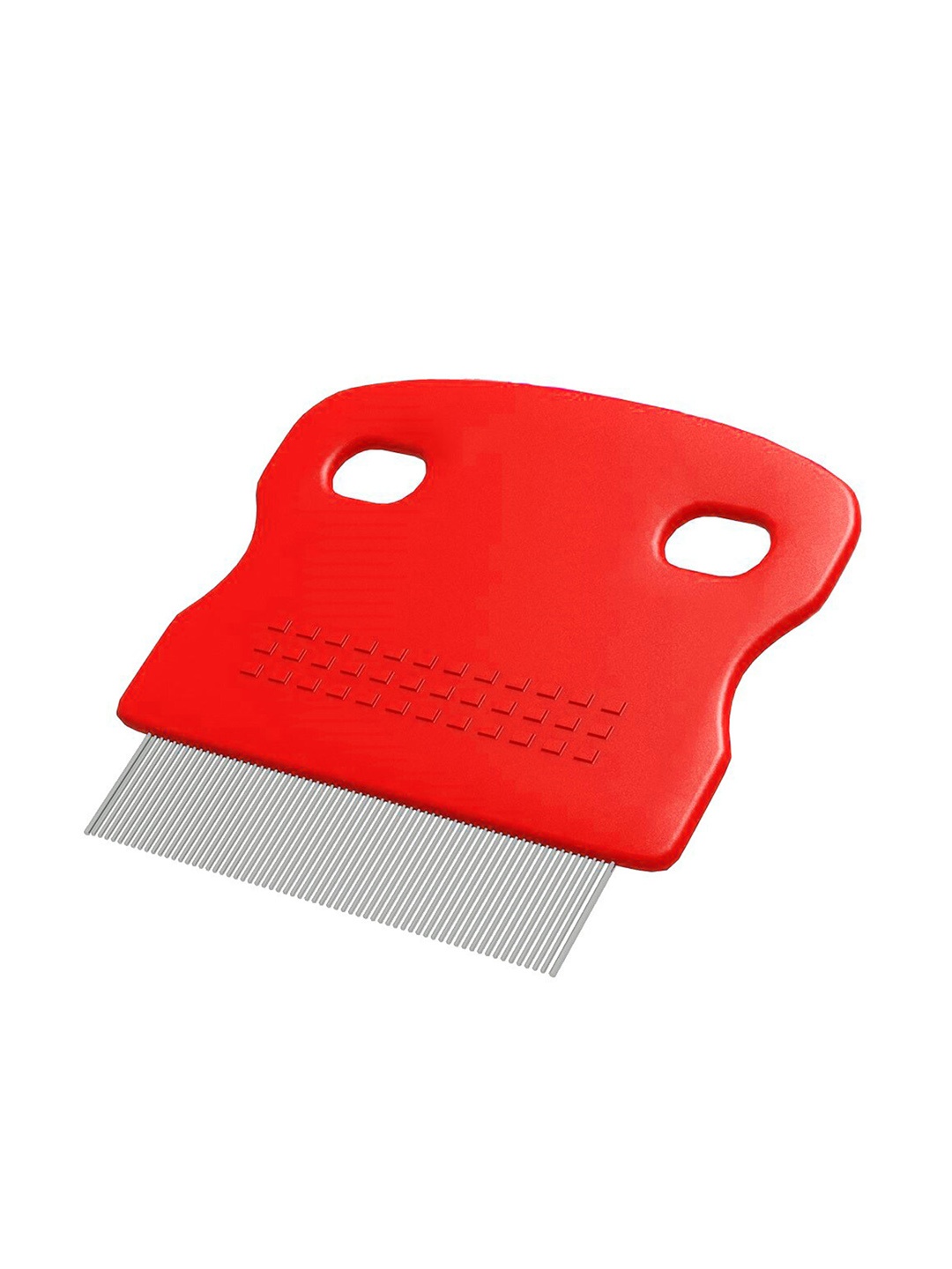

Alexvyan Red Metal Teeth Small Bristles Nit Comb