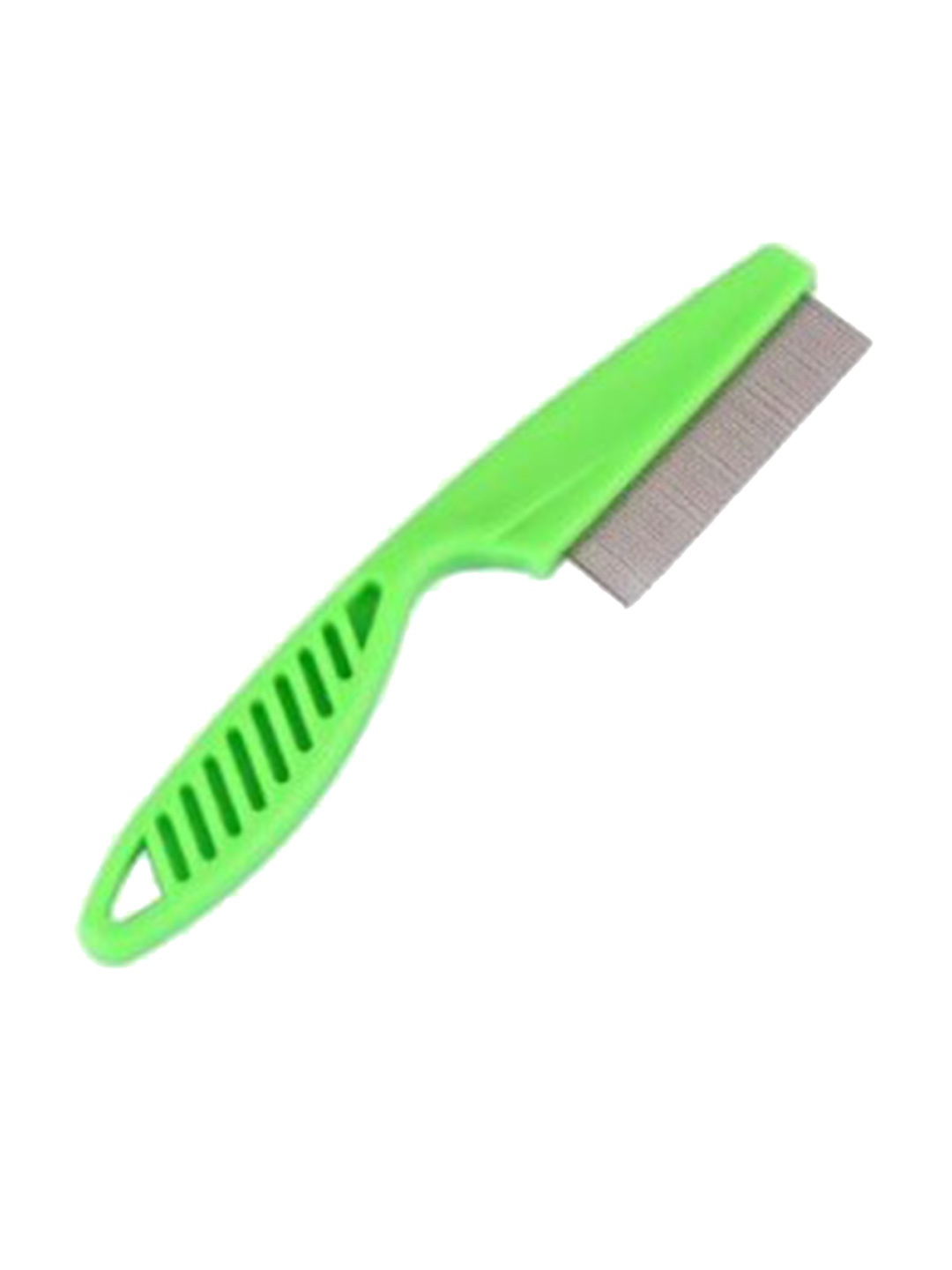 

Alexvyan Green Long Handle Metal Teeth Small Bristles Nit Comb