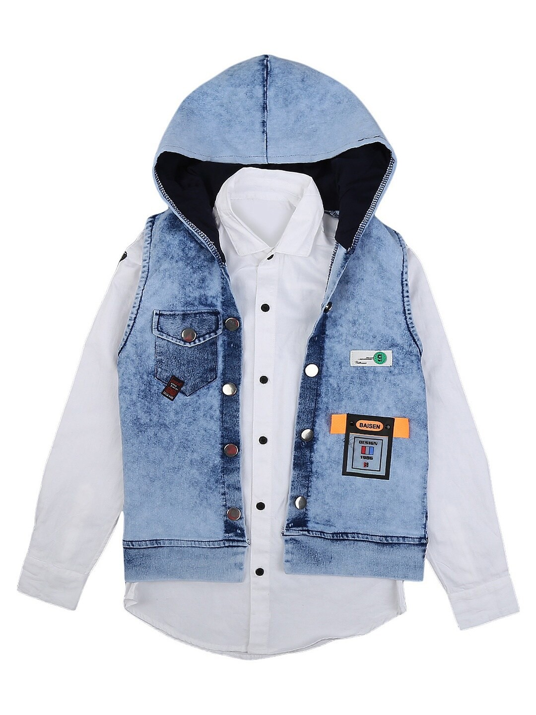

V-Mart Boys White Faded Casual Shirt
