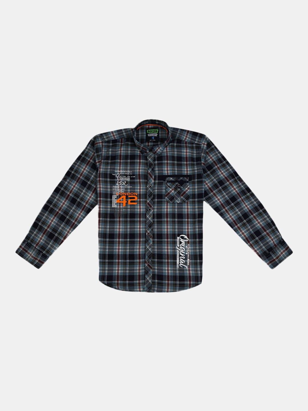 

V-Mart Boys Blue Tartan Checked Casual Shirt