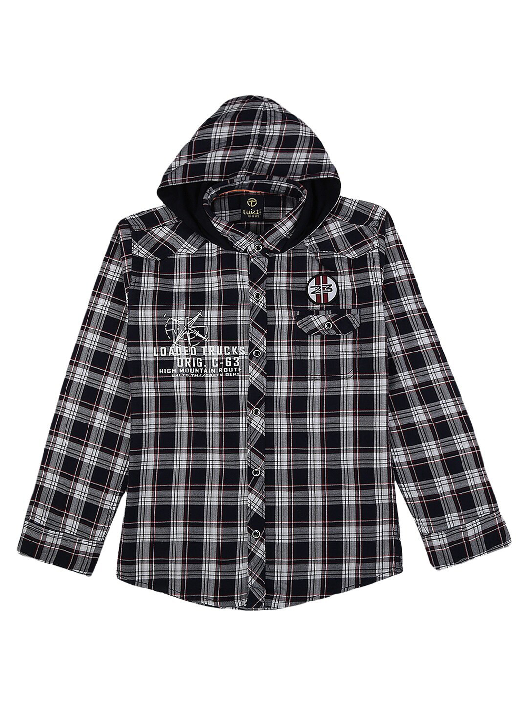 

V-Mart Boys Black Checked Casual Shirt