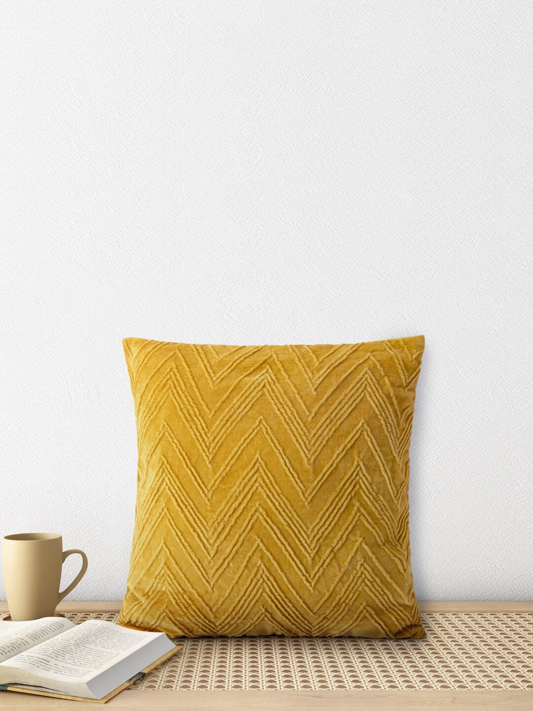 

Living scapes by Pantaloons Yellow & White Printed Square Cushion Covers