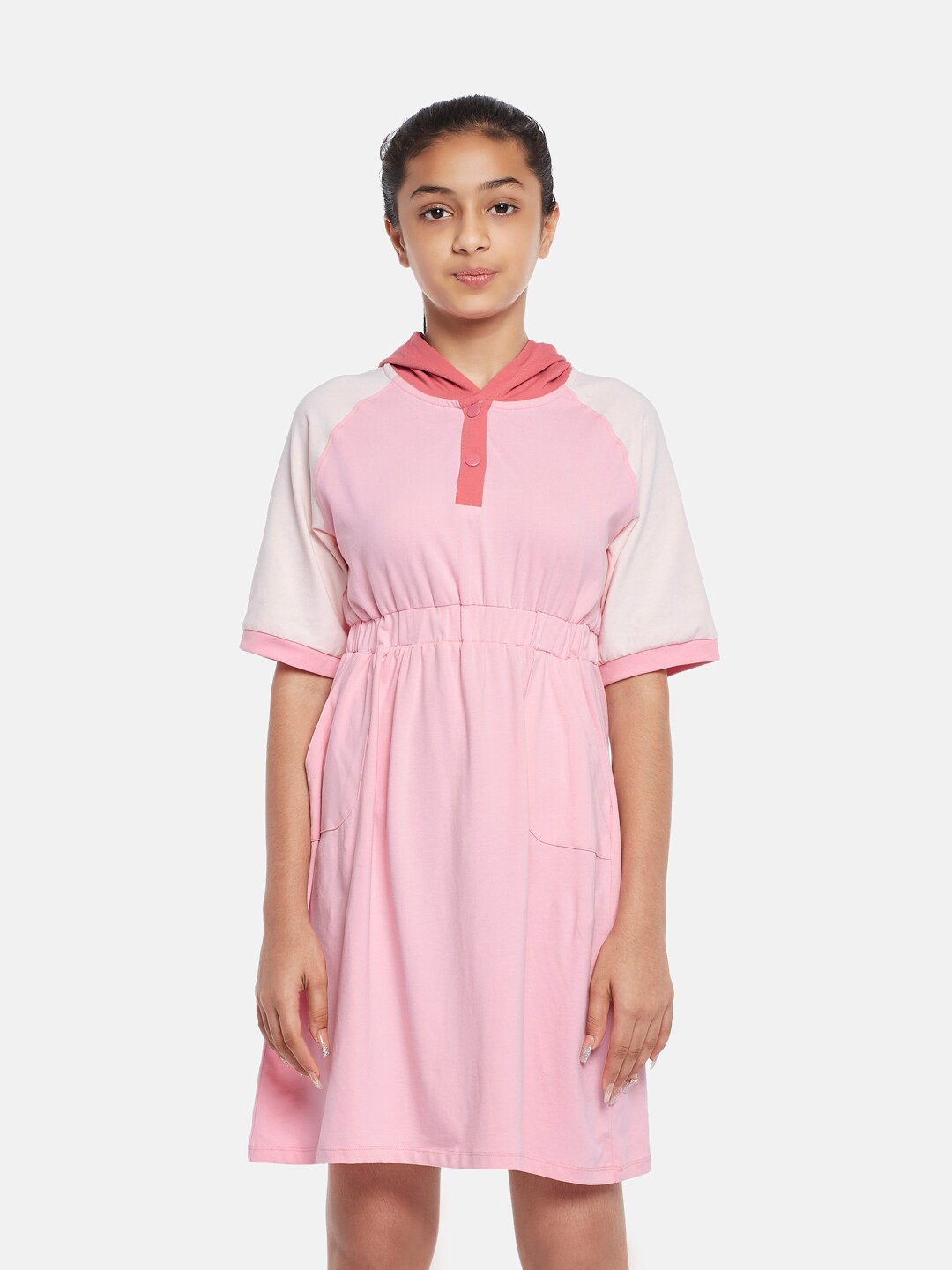 

Coolsters by Pantaloons Pink Hooded Empire Dress