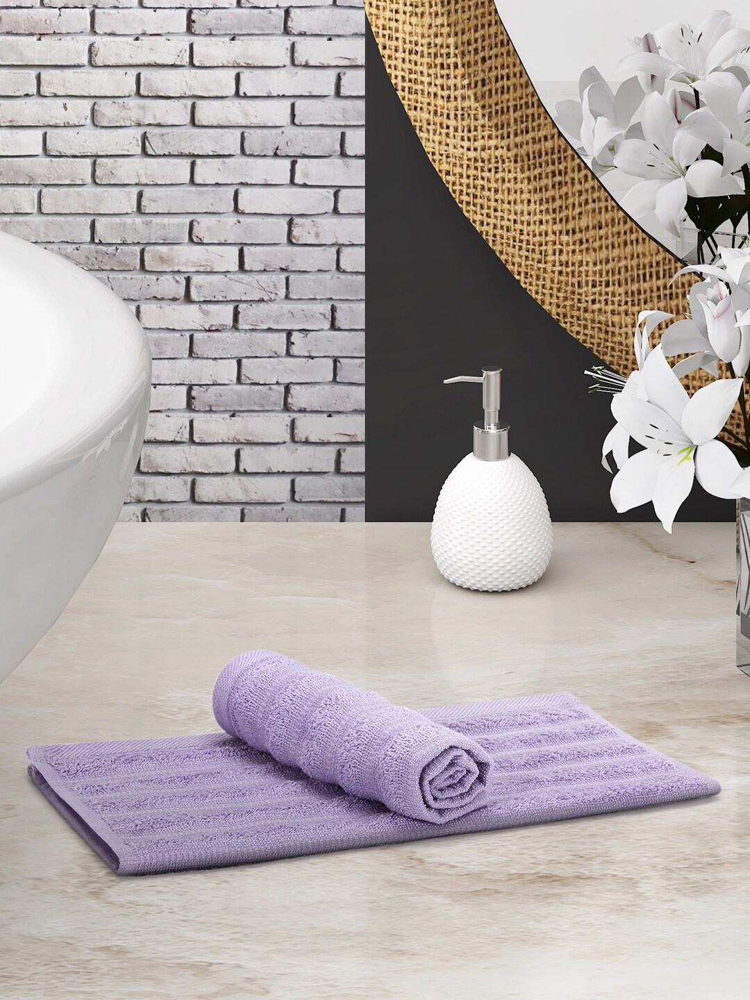 

Living scapes by Pantaloons Purple Solid 520 GSM Cotton Face Towels