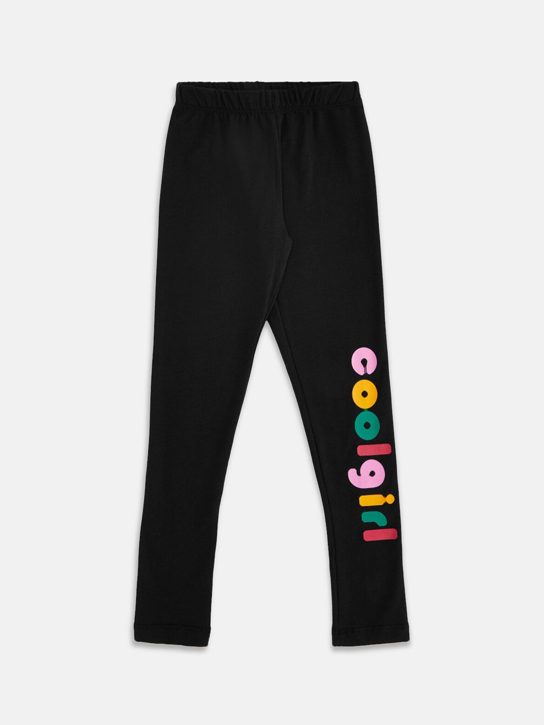 

Pantaloons Junior Girls Black Solid Ankle-Length Leggings