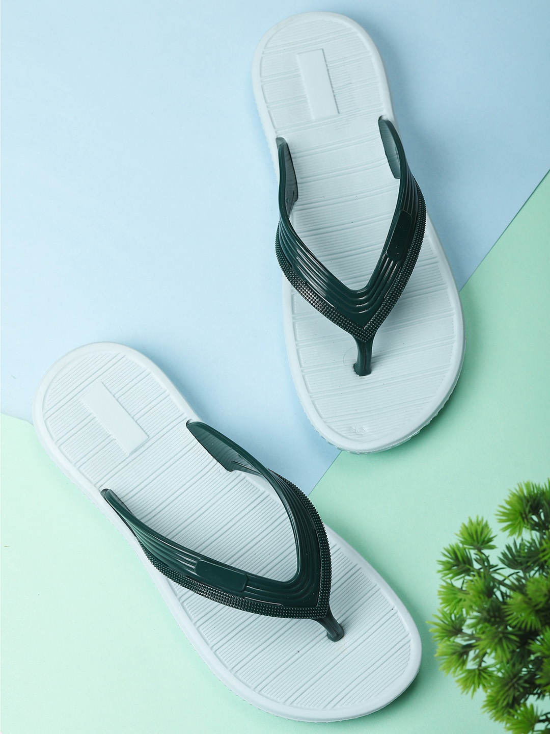 

BOOTCO Women Green T-Strap Flats