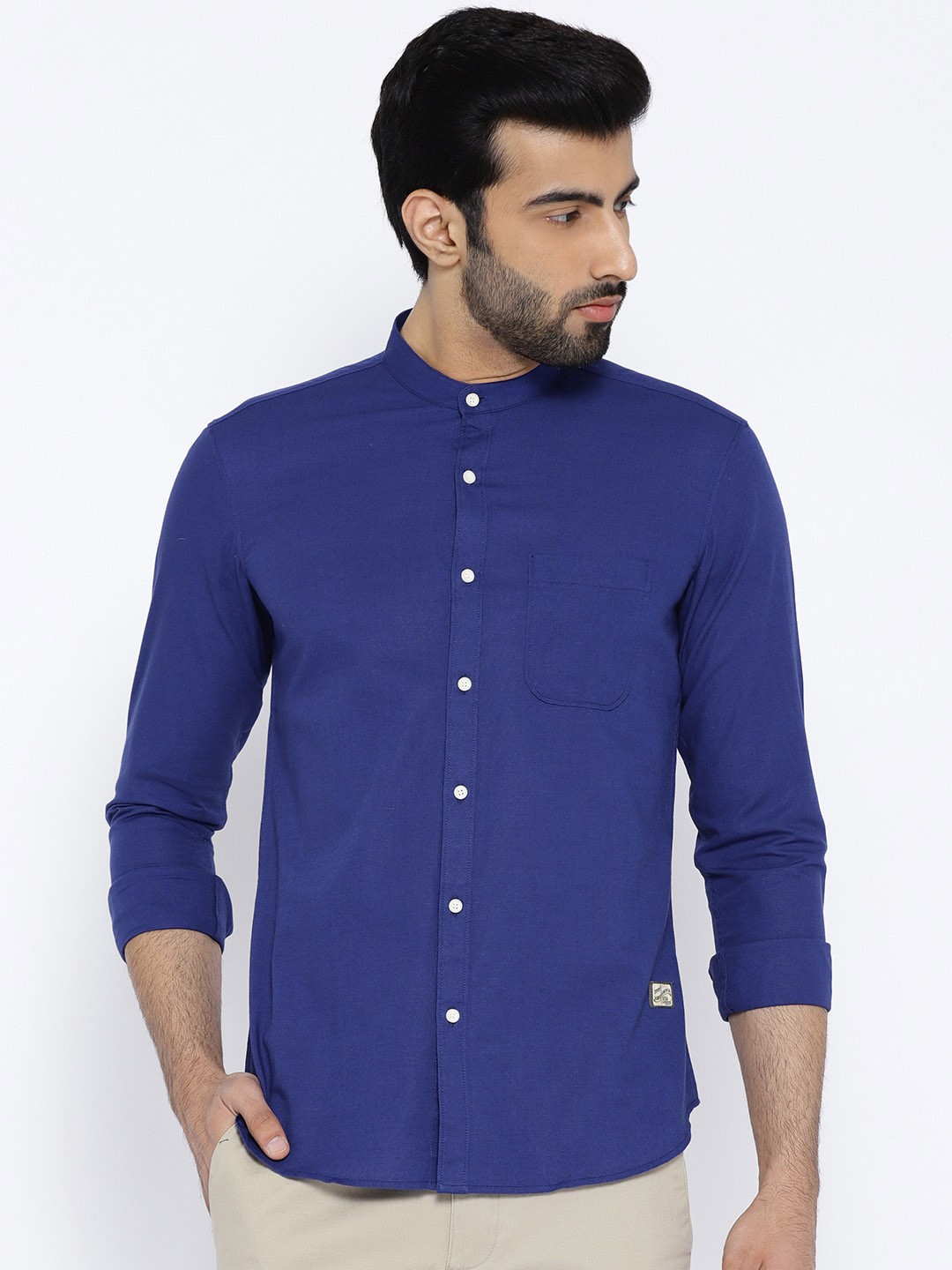 

Numero Uno Men Blue Slim Fit Solid Casual Shirt