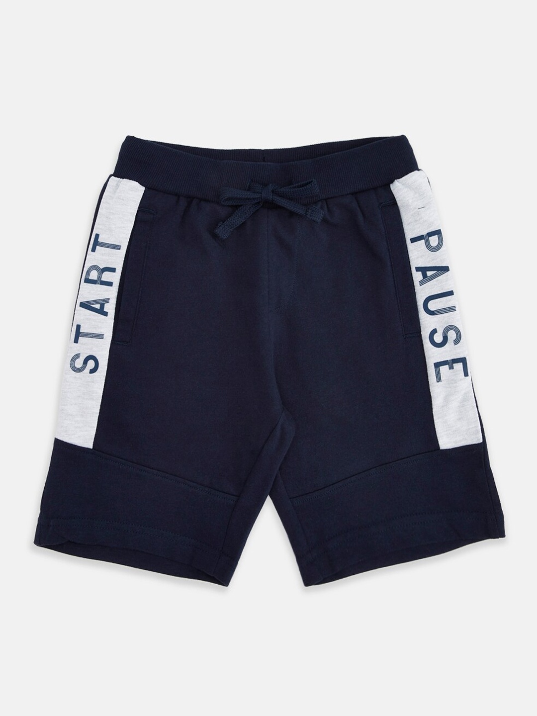 

Pantaloons Junior Boys Navy Blue Colourblocked Shorts