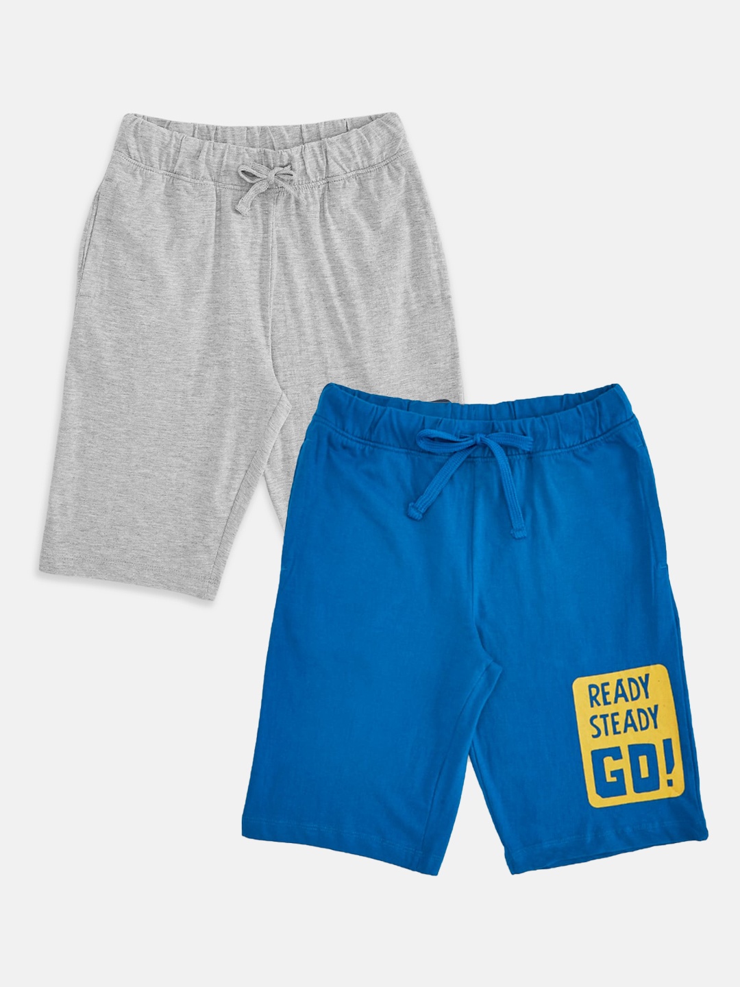 

Pantaloons Junior Boys Grey & Blue Shorts