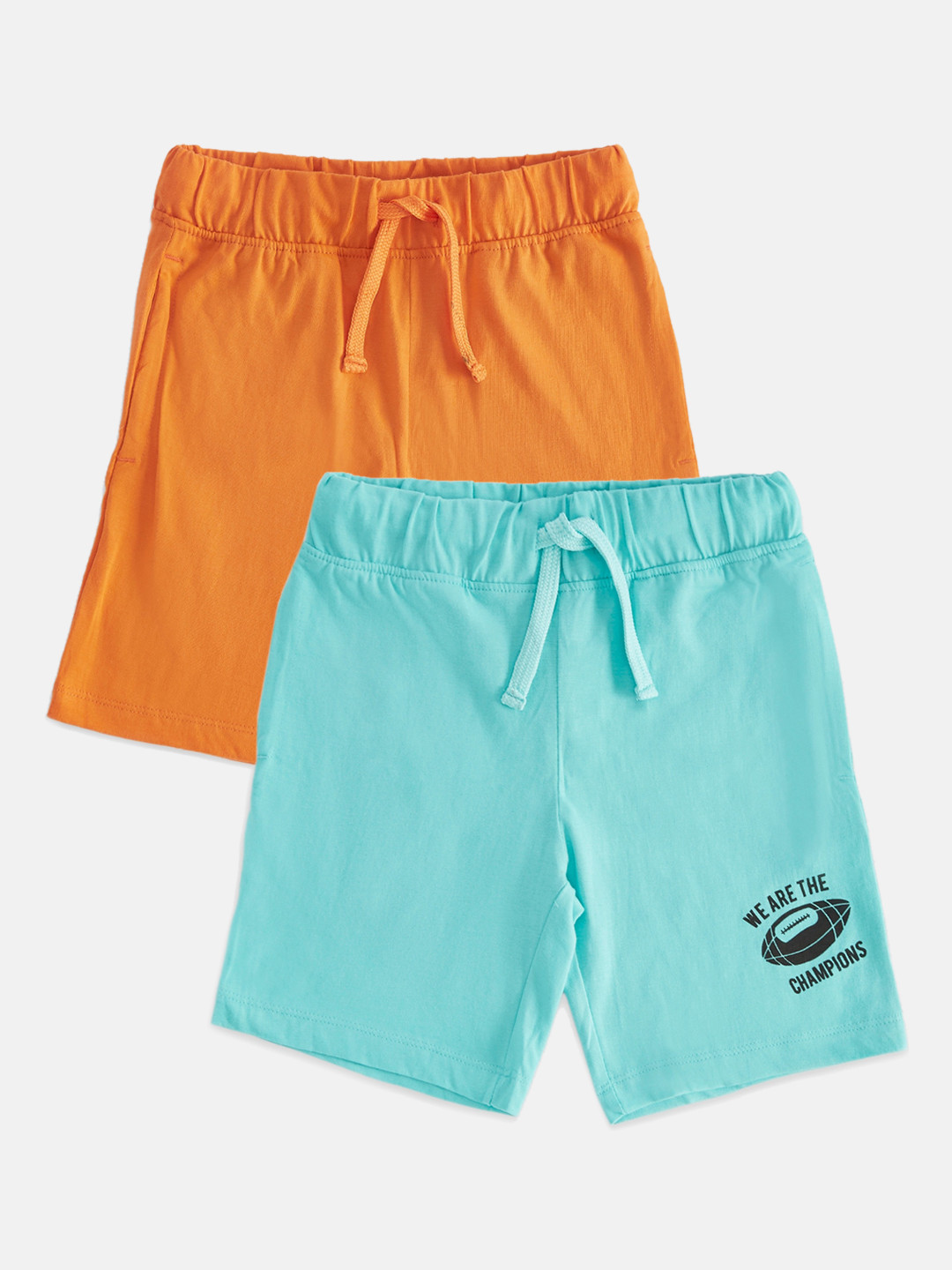 

Pantaloons Junior Boys Orange & blue Shorts
