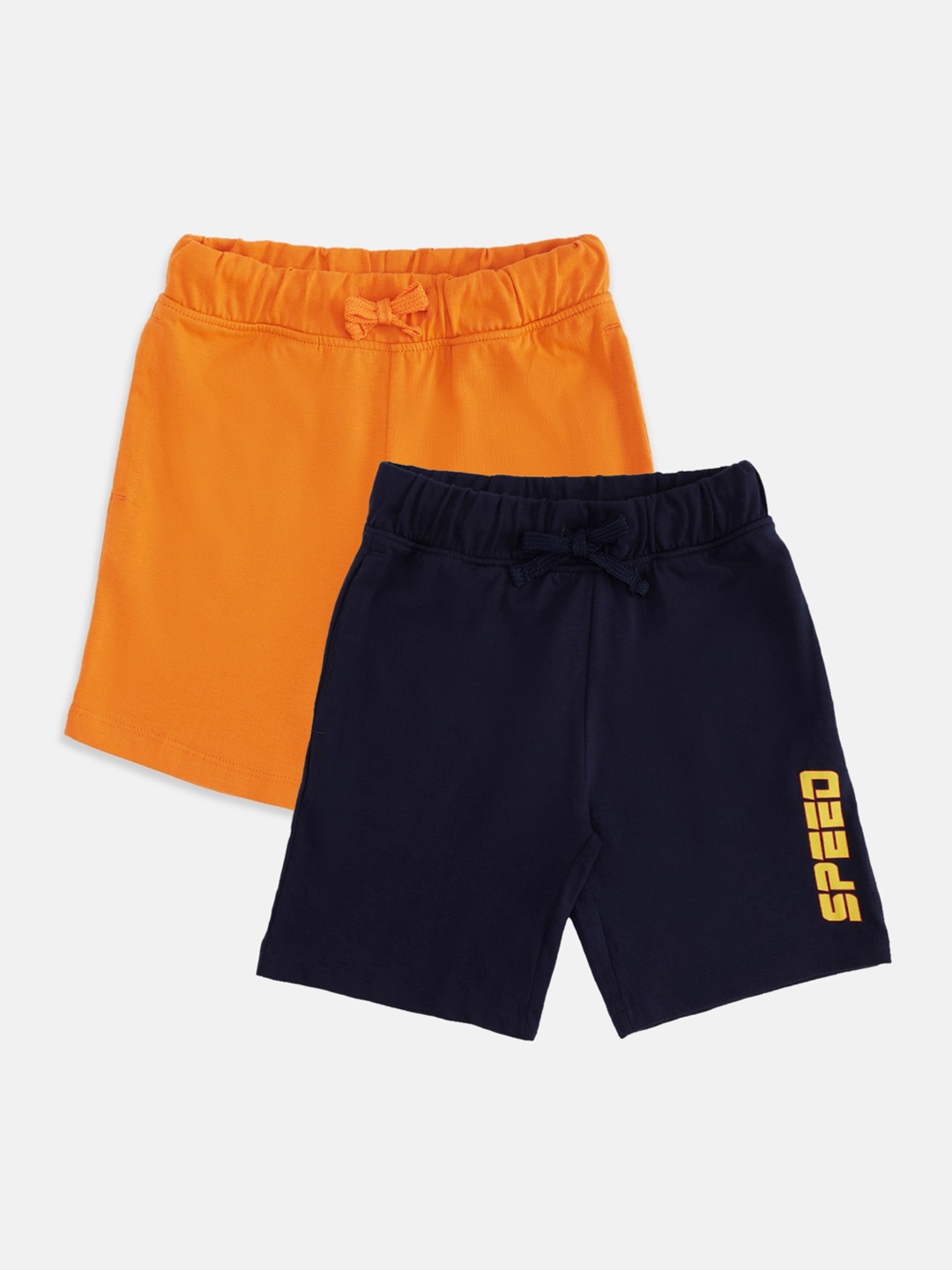 

Pantaloons Junior Boys Orange & Black Sports Shorts
