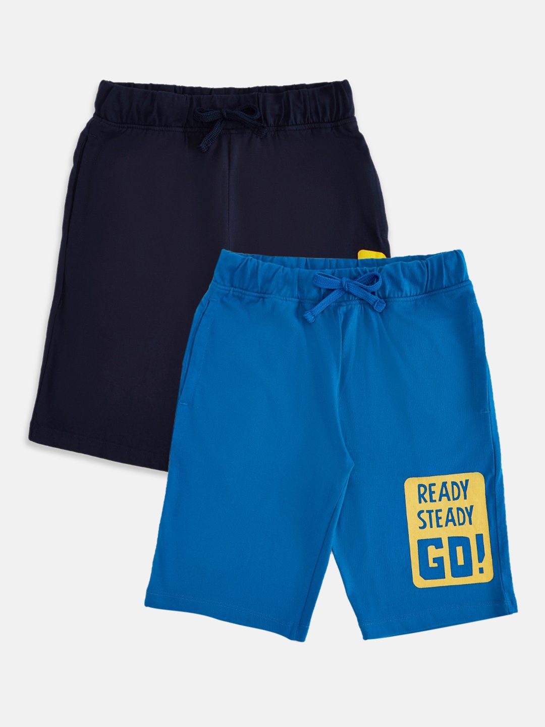 

Pantaloons Junior Boys Set of 2 Blue Shorts