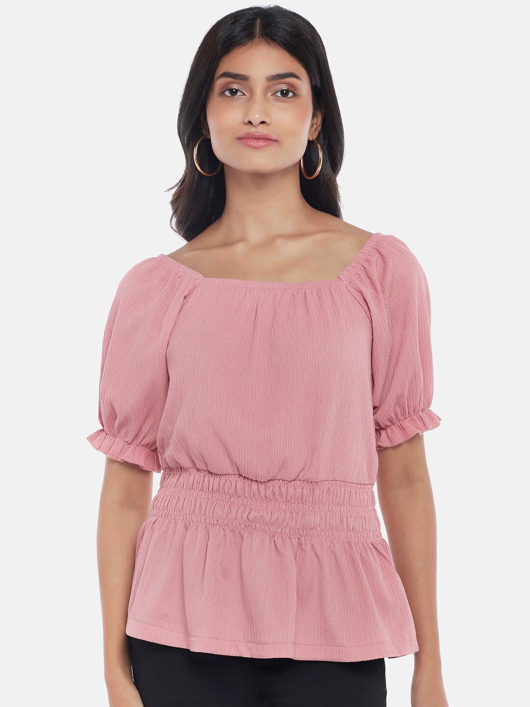 

Honey by Pantaloons Mauve Cinched Waist Top