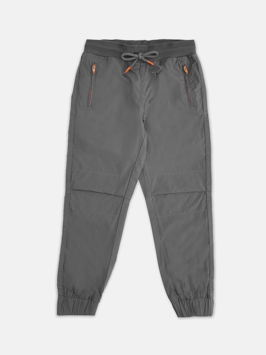 

Pantaloons Junior Boys Grey Solid Cotton Joggers