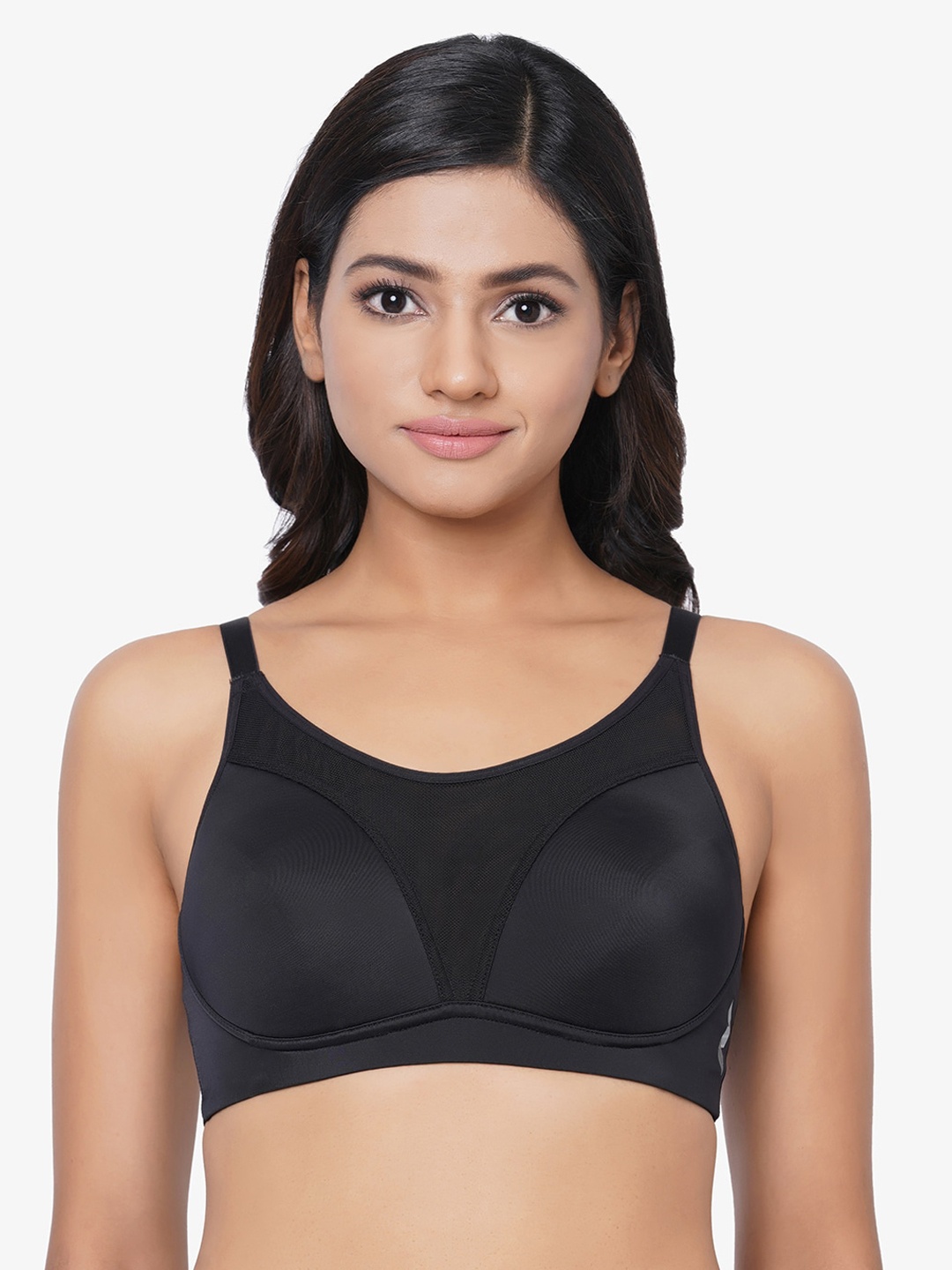 

Wacoal Women Black Non wired lightly Padded Sports Bra