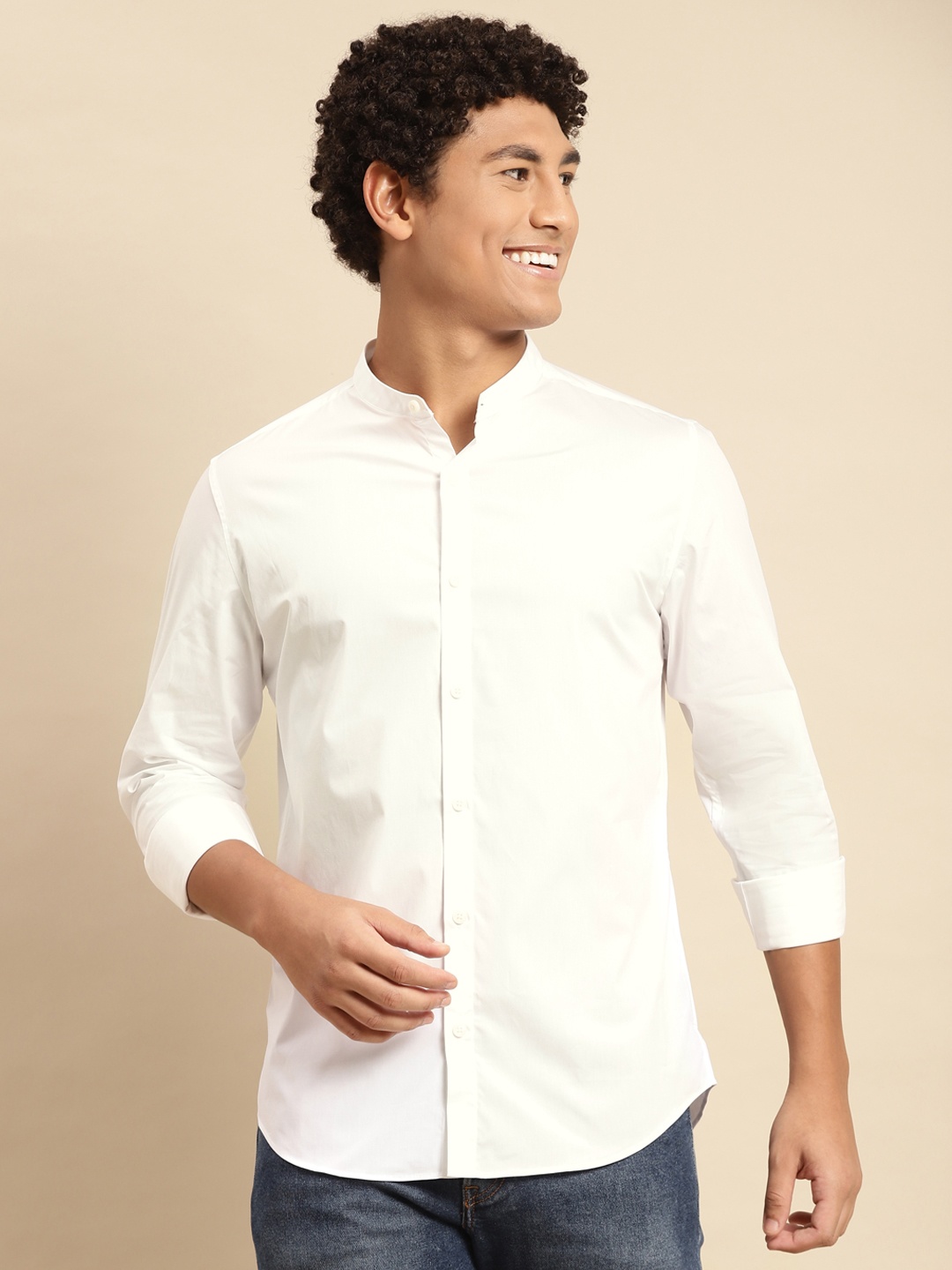 

United Colors of Benetton Men White Slim Fit Casual Shirt