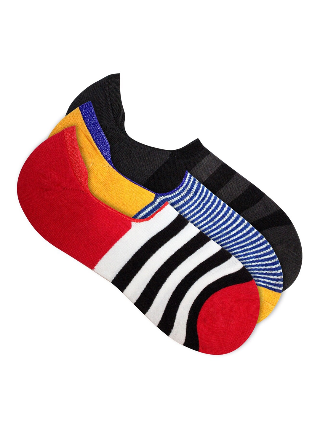 

Man Arden Men Pack Of 3 Patterned Shoe Liners, Multi