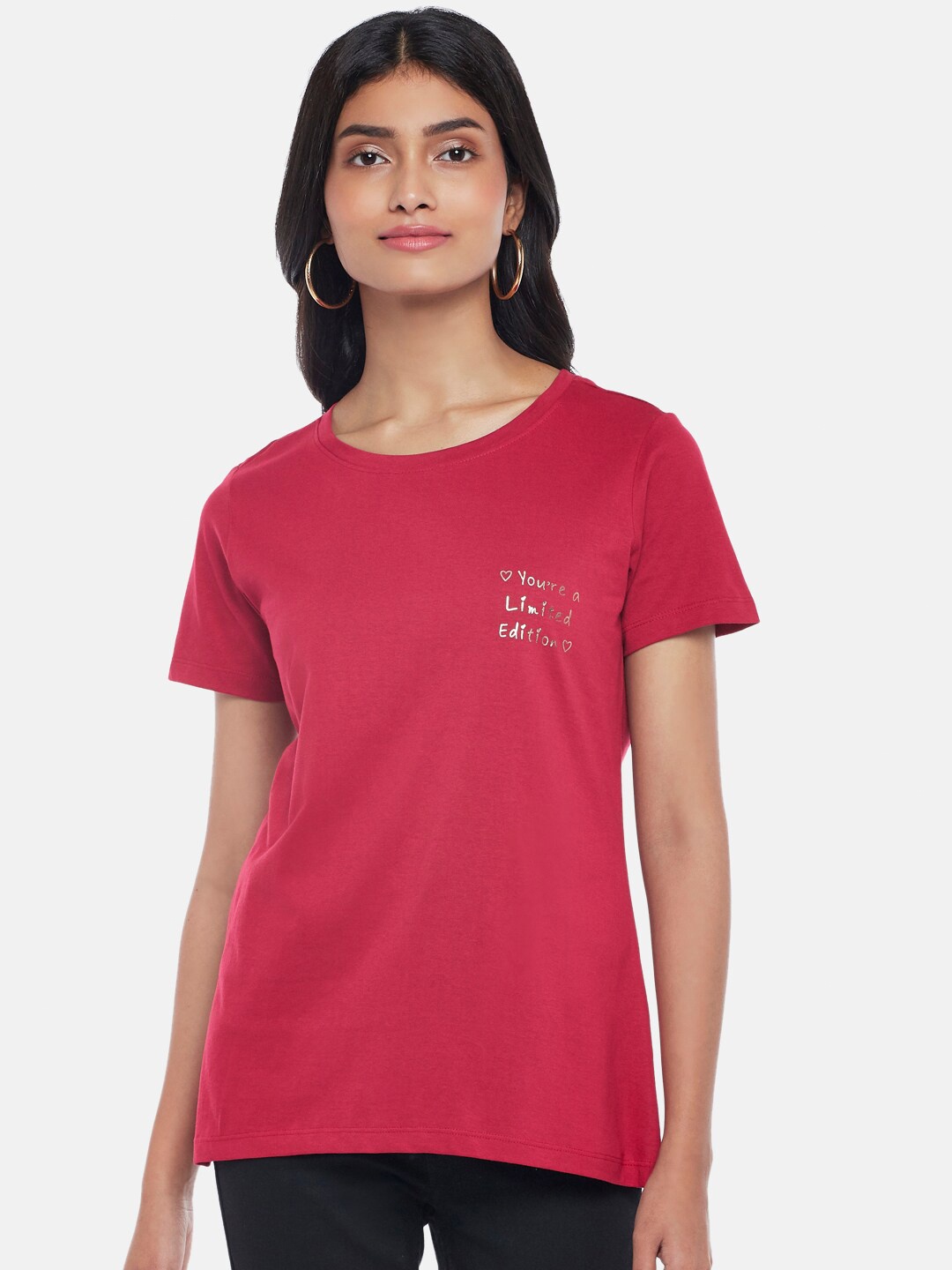 

Honey by Pantaloons Women Pink T-shirt