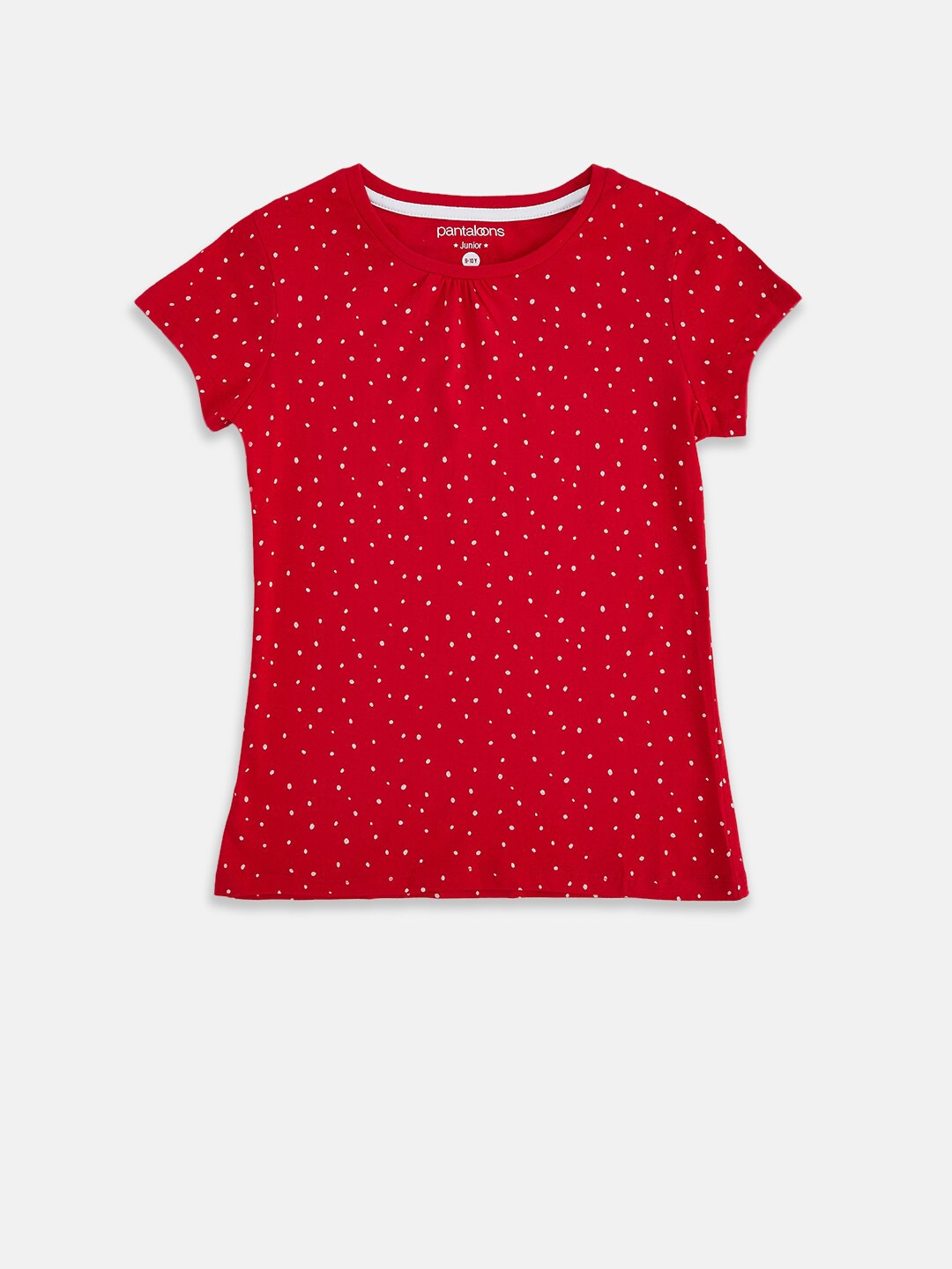 

Pantaloons Junior Girls Red Printed T-shirt