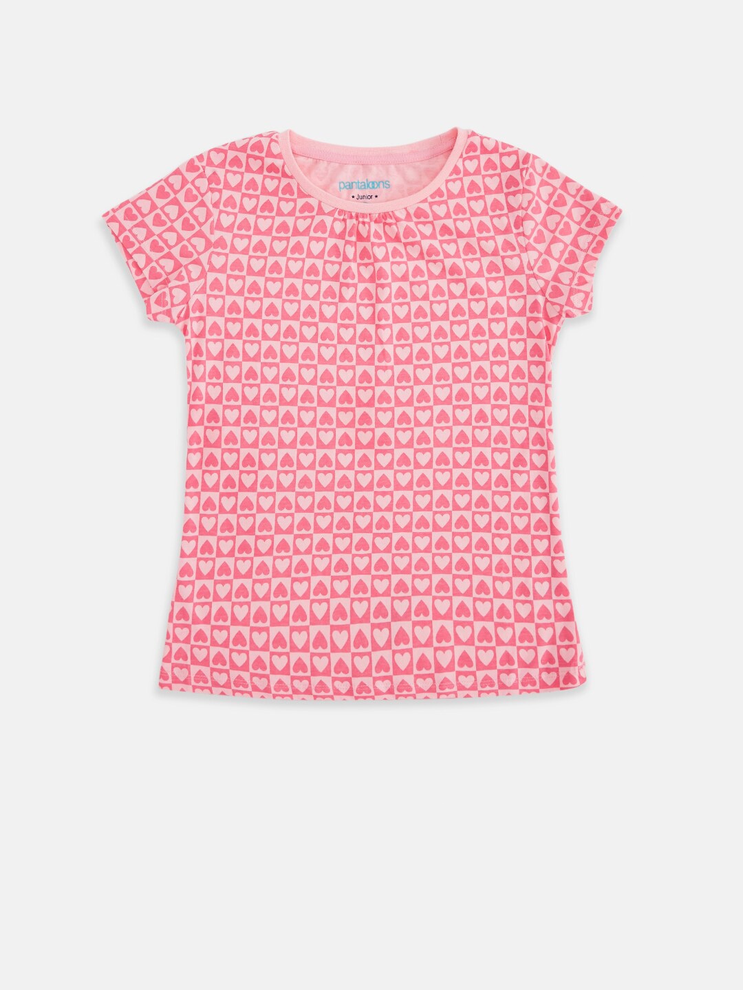 

Pantaloons Junior Girls Pink Printed T-shirt