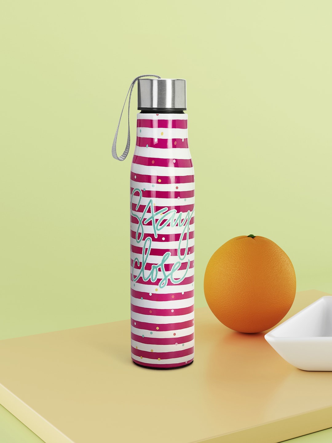 

Living scapes by Pantaloons Pink Stainless Steel Water Bottle