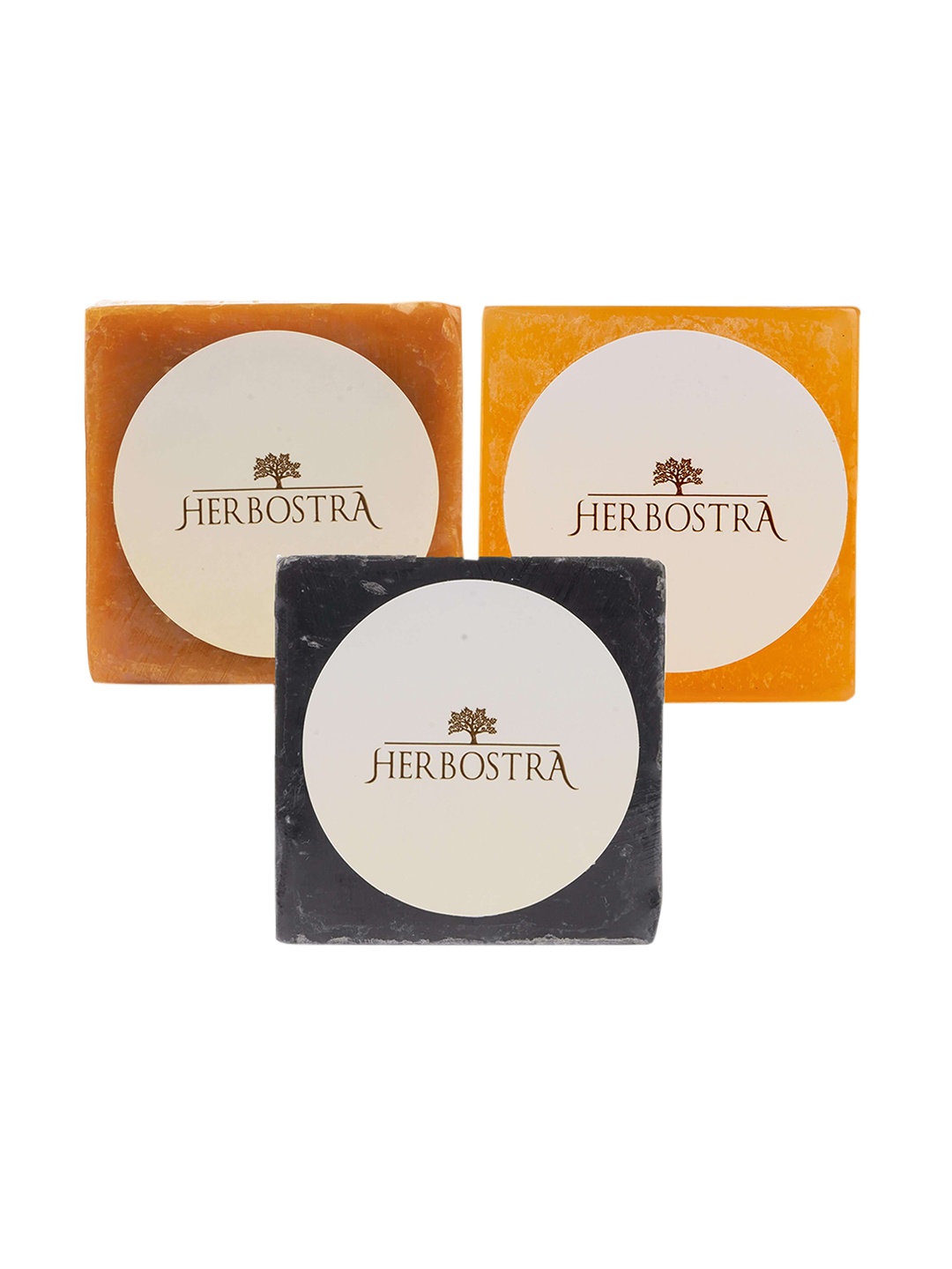 

Herbostra Set Of 3 Ayurvedic Neem, Charcoal & Camphor Soap, Multi
