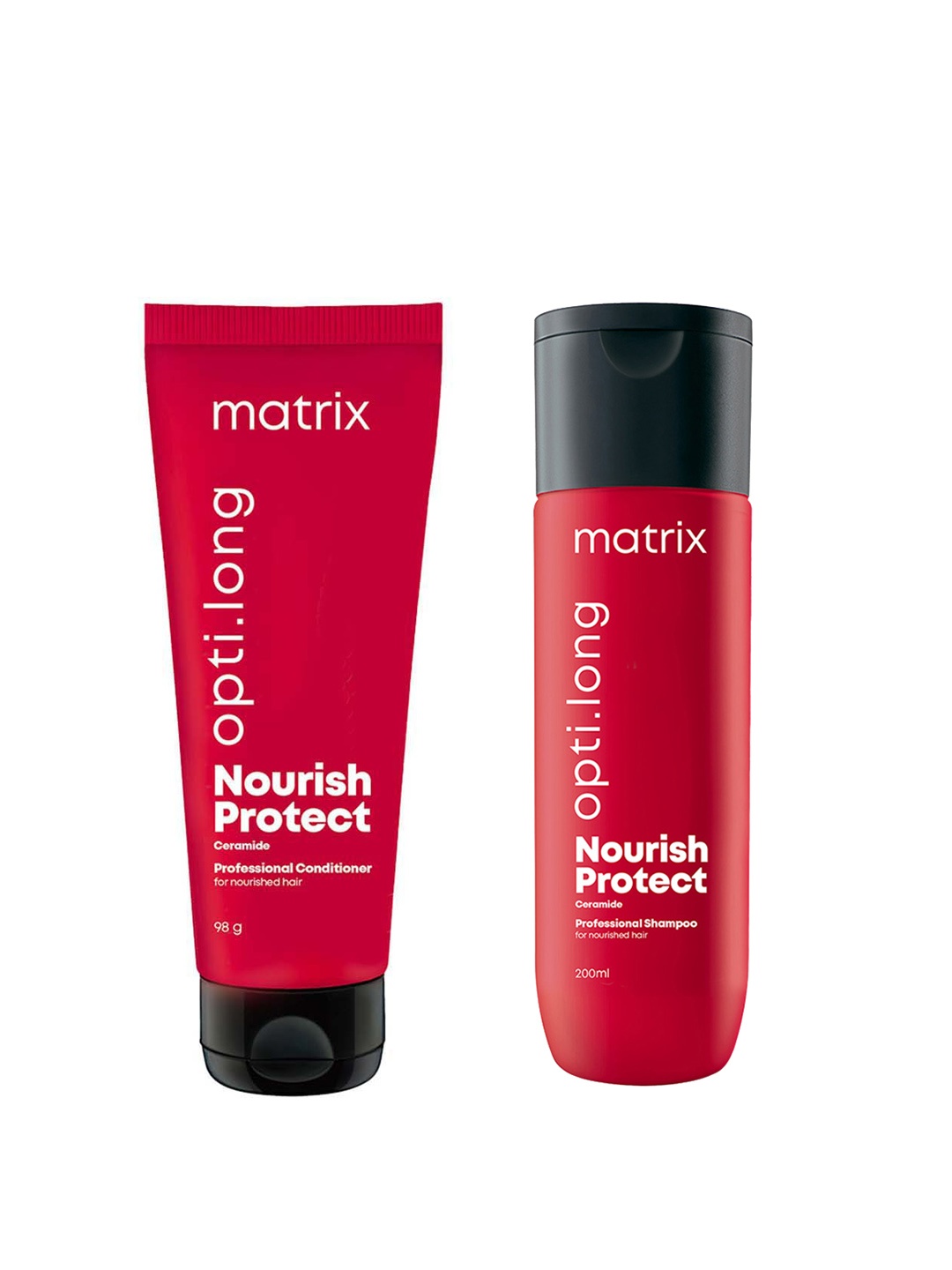 

MATRIX Set of Opti Long Shampoo 200 ml + Conditioner 98 g with Ceramides for Dull Hair, Red