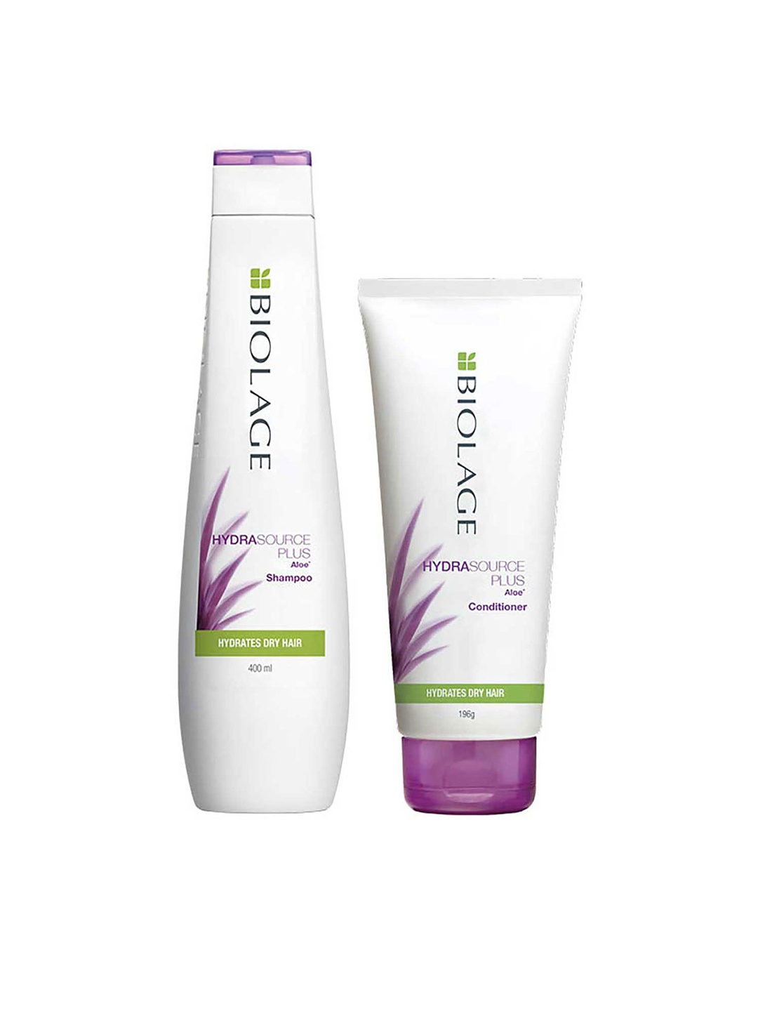

Biolage Hydrasource Shampoo and Conditioner Combo, Hydrates Dry Hair - 400ml + 196g, White