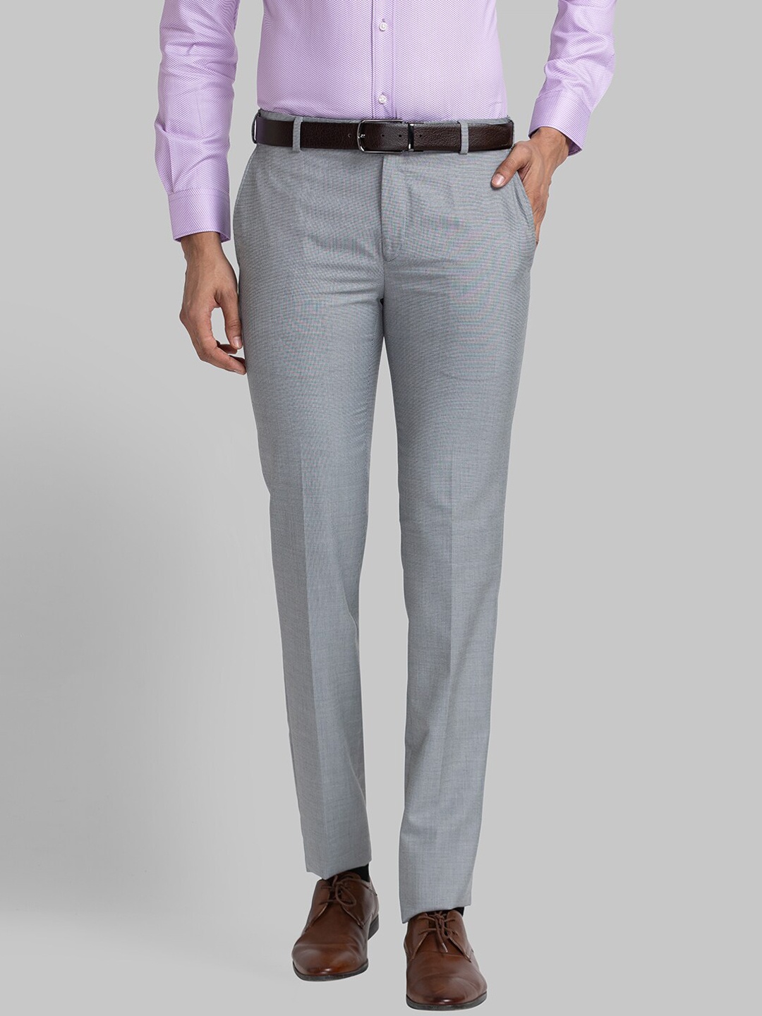 

Raymond Men Grey Slim Fit Trousers