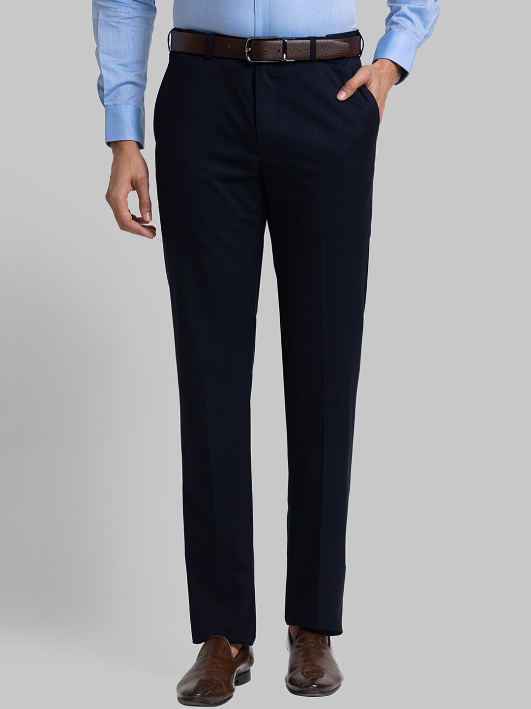 

Raymond Men Navy Blue Formal Trousers