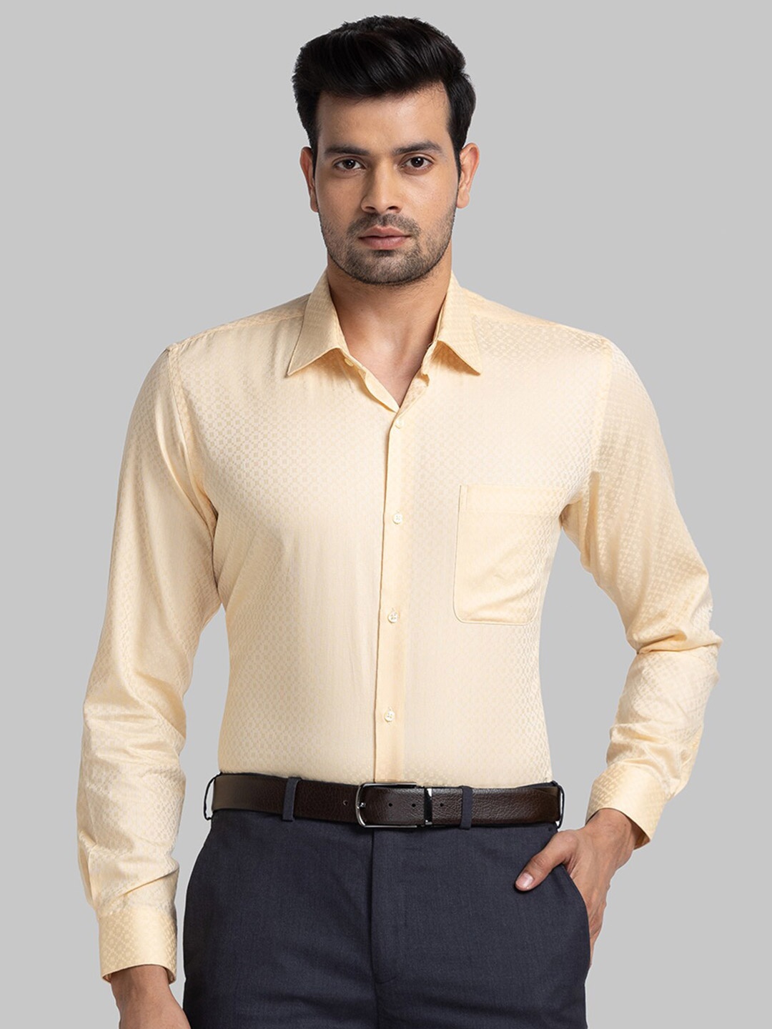 

Raymond Men Yellow Formal Shirt