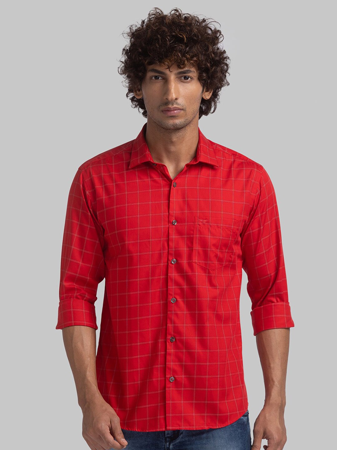 

Park Avenue Men Red Slim Fit Casual Shirt