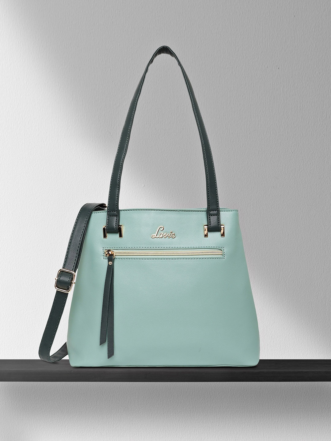 

Lavie Chandra Women Mint Medium Tonal Satchel Bag, Green