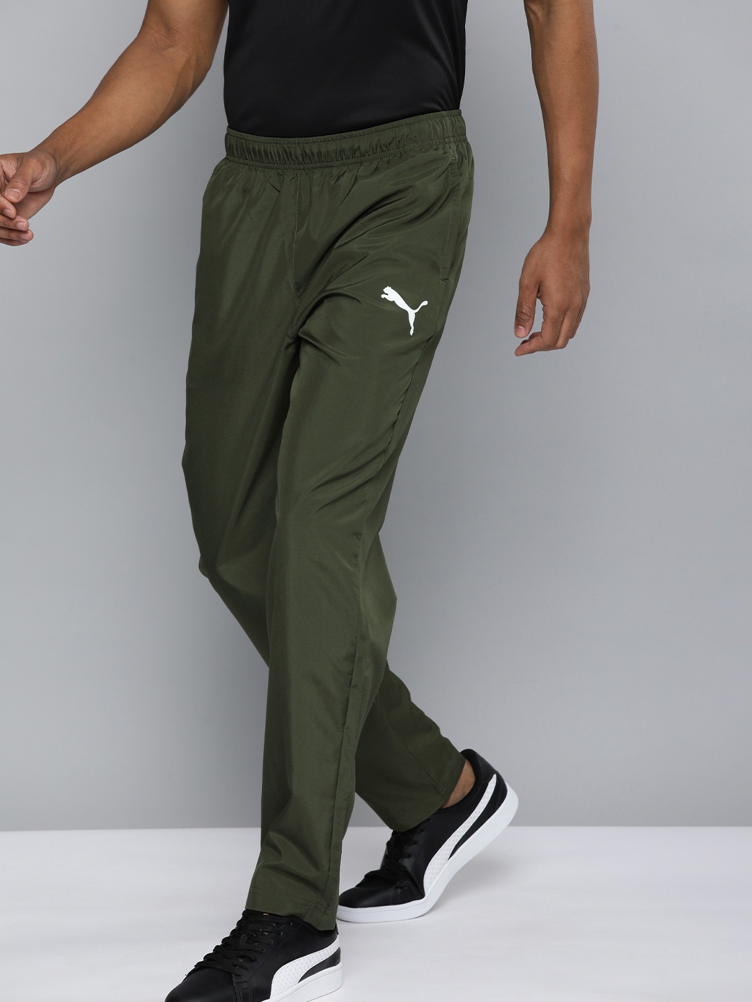 

Puma Men Olive Green Solid Track Pants