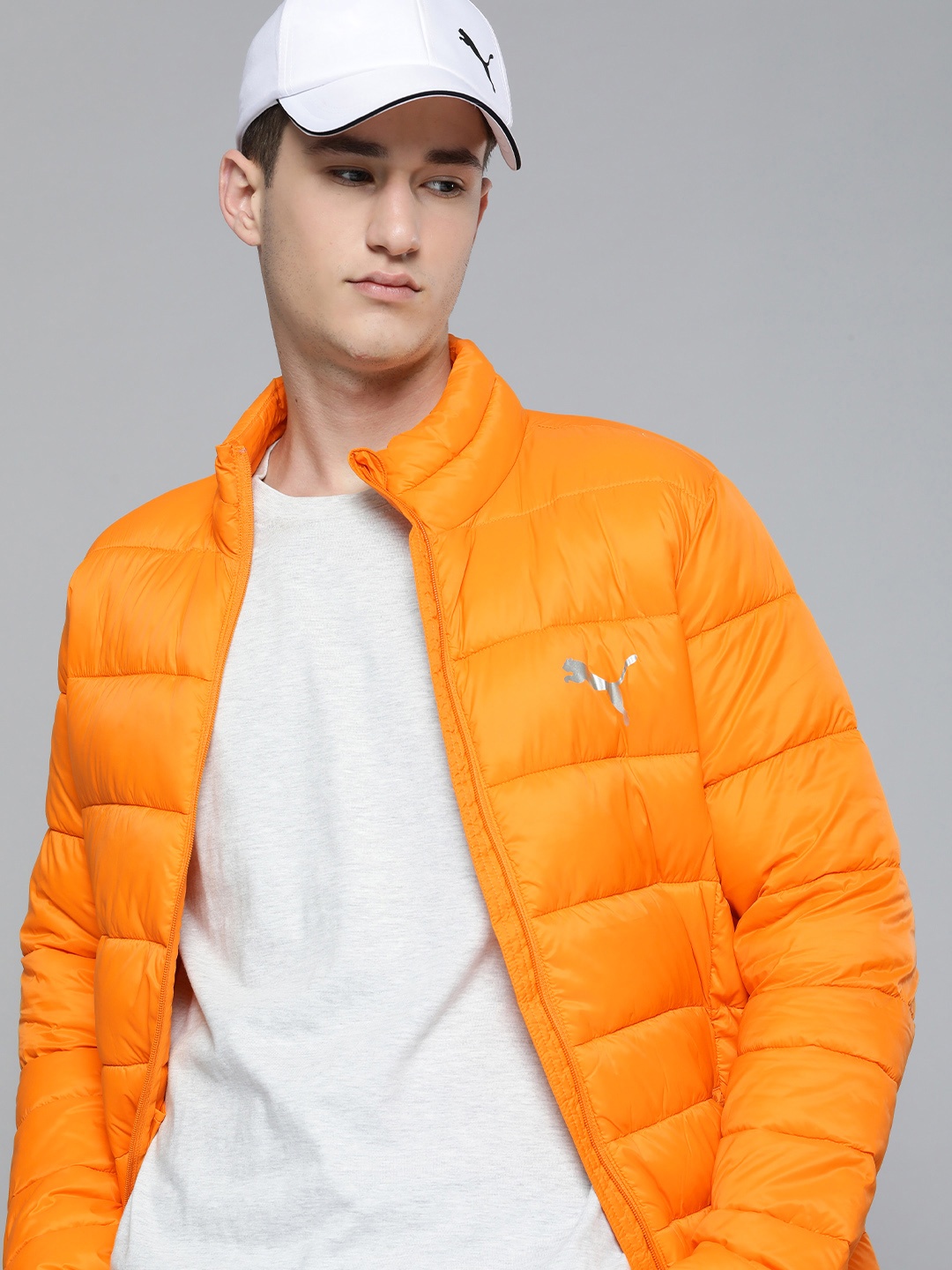 

Puma Men Solid Water Resistant Padded Jacket, Mustard